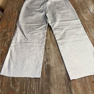 Light Gray Wide-Leg pleather Pants